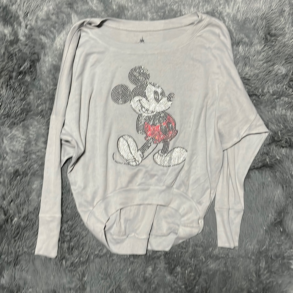 mickey mouse shirt. bejeweled. size medium.
